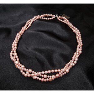 Honora Sterling Silver Pink Freshwater Pearl Multi-Strand Necklace